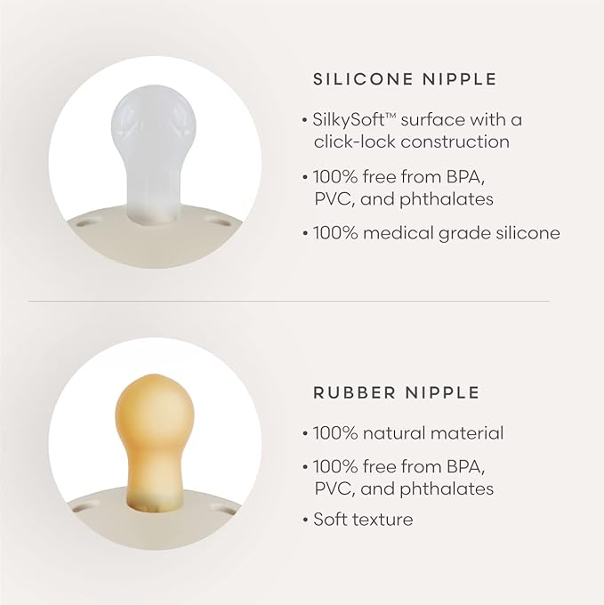 FRIGG Daisy SilkySoft Silicone Baby Pacifier | Made in Denmark | BPA-Free (Seafoam/Cream, 0-6 Months)