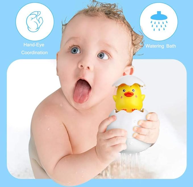 Easter Eggs Basket Stuffers,Baby Bath Toys for Toddlers 1-3 Old Years,Sensory Toys Kids Bathtub Hatching Swimming Pool Bath Toy Gifts for Infants Boys Girls Bithday Water Gun (Ducks)