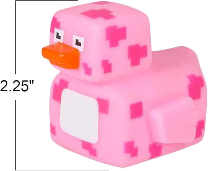 ArtCreativity 2.25 Inch Pixelated Rubber Duckies for Bath, Pack of 12 – Colorful Rubber Ducks in Bulk, Fun Bath Tub & Pool Toys, Cute Party Favors, Carnival Prizes, and Decorations