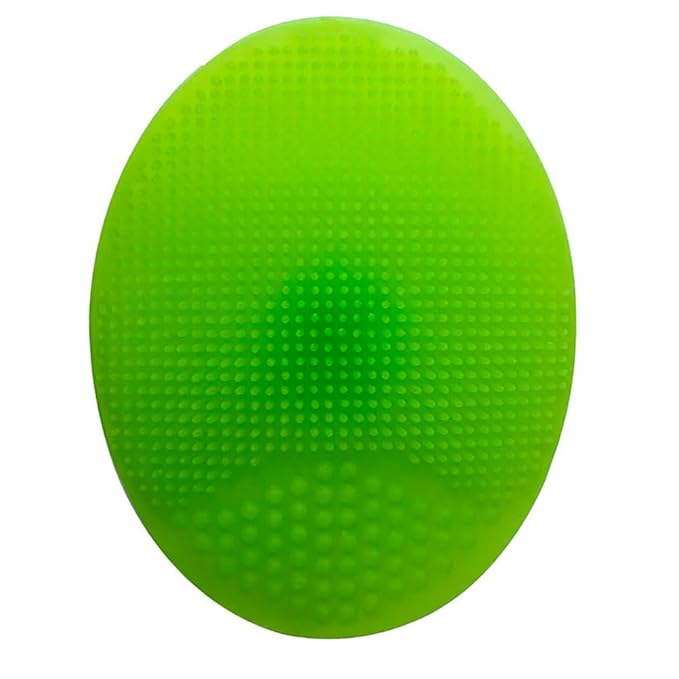 Baby Bath Brush, Baby Cradle Cap Brush, Silicone Massage Brush, Baby Comb, Children's Comb（3pcs） (Green)