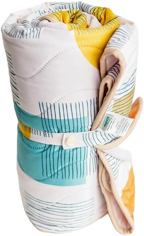 Kinder Cloth Diaper Co Adventure Play Mat - Machine Washable, Reversible, Water-Resistant, Quilted Blanket