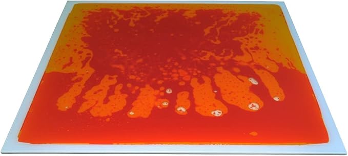 Art3d 2-Pack Liquid Fusion Floor Children Develop Mat Shapes, 11.8" x 11.8" Yellow-Red