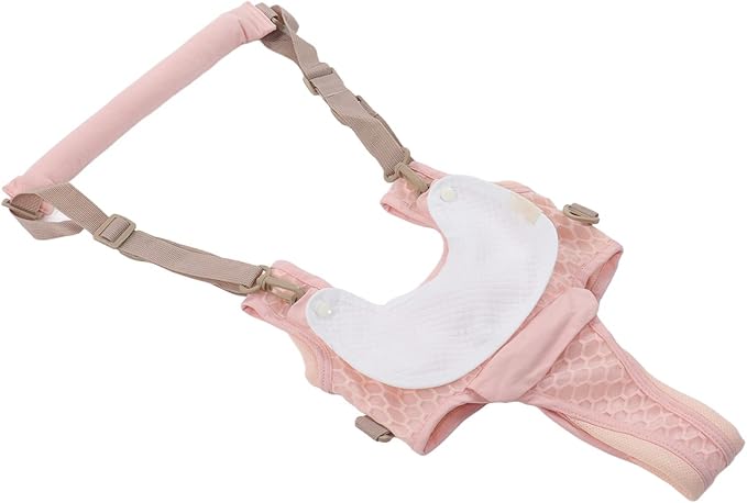 Baby Walking Harnesses, Lightweight Adjustable Detachable Crotch Pad Handheld Toddler Walk Assistant Belt Adjustable Standing Up and Walking Learning Helper for(Cherry Blossom Powder - Mesh Cloth)