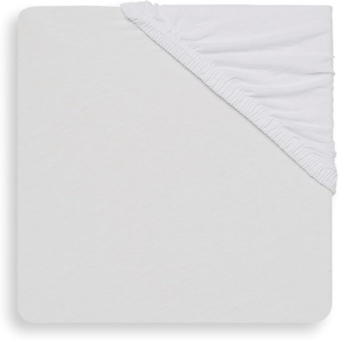 Jollein Fitted Sheet Jersey Playpen Mattress (75 x 95 cm, White)