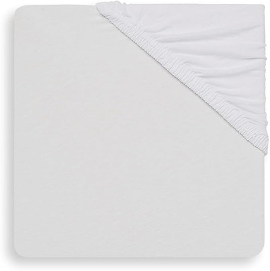 Jollein Fitted Sheet Jersey Playpen Mattress (75 x 95 cm, White)