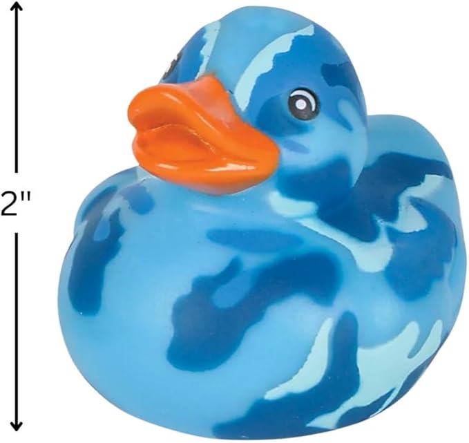 Rhode Island Novelty 2 Inch Camouflage Rubber Duckies, One Dozen Assorted
