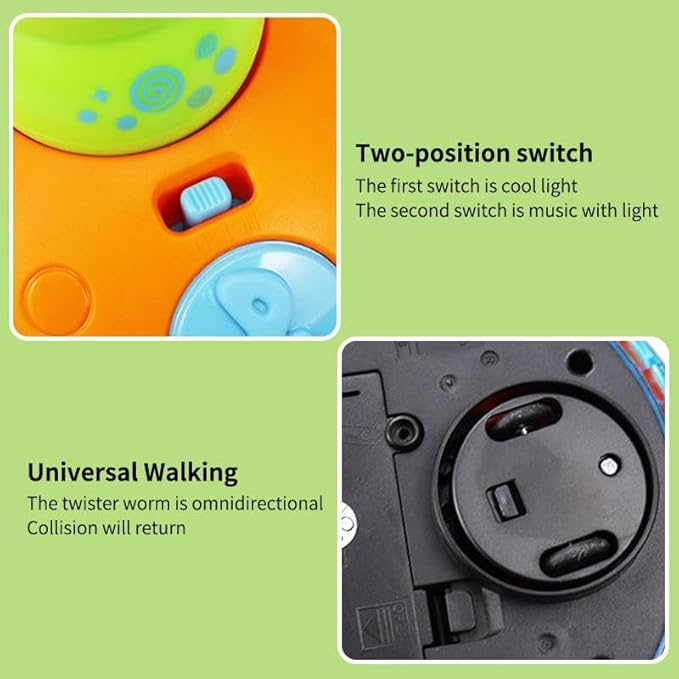 Children's Electric Caterpillar Saxophone Musical Toys, Dancing Saxophone Caterpillar,Baby Sensory Toys with LED Lights for Toddler Boys Girls (Pink-1 Pcs)