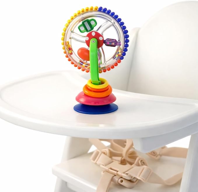Keenso Three Color Rotating Wheel Model, Baby Stroller Toy Strengthen Fine Motor Skills for Infant