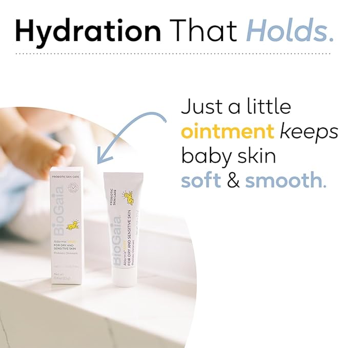 BioGaia Baby Probiotic Ointment | Soothes & Hydrates Dry, Irritated & Sensitive Skin | Use It From Head to Toe | Formulated With Plant-Based Oils & Probiotics | Steroid Free & Microbiome-Friendly