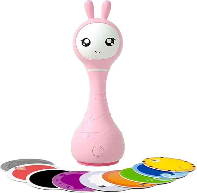 alilo Sonajero Musical para Bebés 0-12 Meses, Juguete con Luz, 66 Sonidos, 15 Canciones, 13 Cuentos, 5 Canciones de Cuna, Ruido Blanco, Reconocimiento de Colores, Regalo Recién Nacido