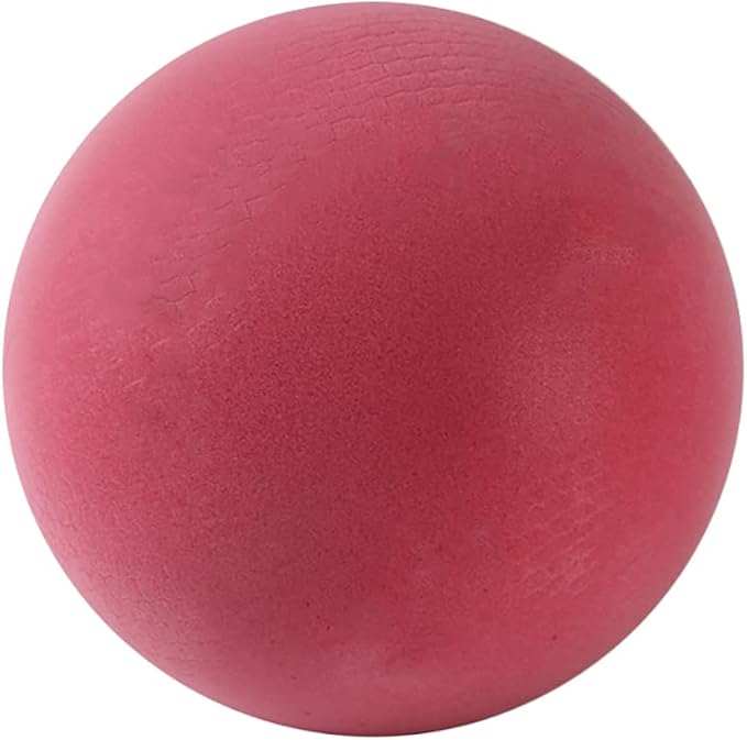 Surakey 9inch Mute Ball Children Mute Elastic Ball Silent Bouncy Ball Dodge Game Clapping Ball with Mesh Bag Low Noise Basketball Training Parent Child Interaction Outdoor Sports - Rosy 22.5CM