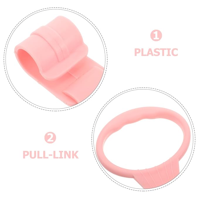 DECHOUS 4Pcs Playpen Pull Up Rings: Pink Baby Pull Up Rings for Play Pen - Walking Exercises Assistant Stand Up Handle for Toddler Practice Gifts