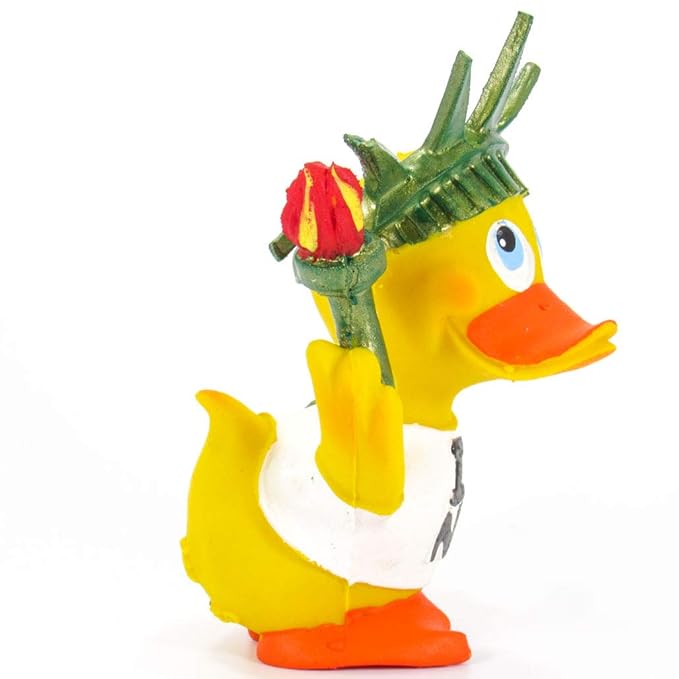I Love New York Rubber Duck Bath Toy | All Natural, Organic, Eco Friendly, Squeaker | Imported from Barcelona, Spain