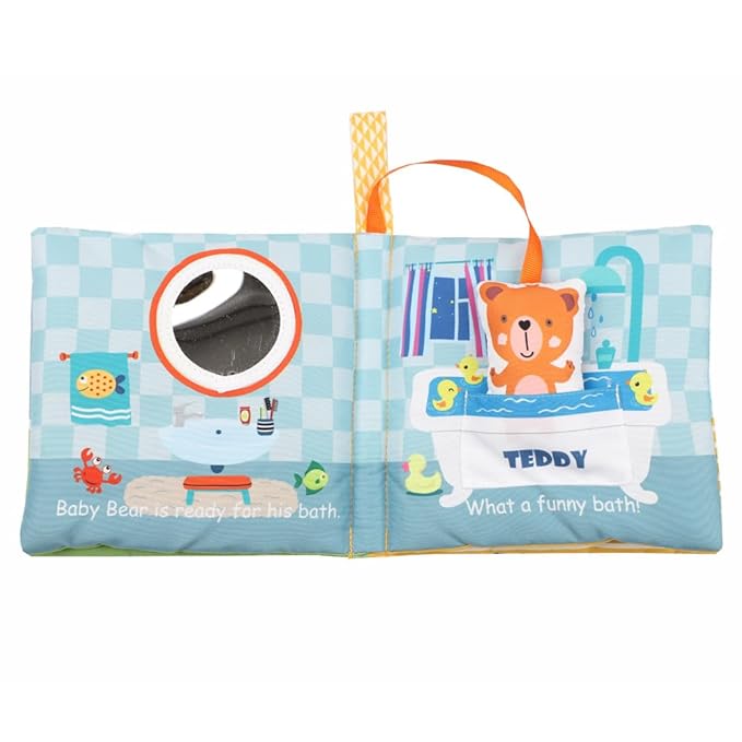 Elephant Crinkle Touch and Feel Books Baby Toys & Teddy Bear Toy Book -Teethers & Rattle