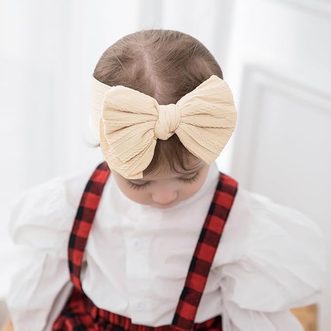 Baby Girls Soft Bows Headband and Daisy Flower Sunglasses Set Hair Bow Headwrap Hair Accessories for Toddler Infant