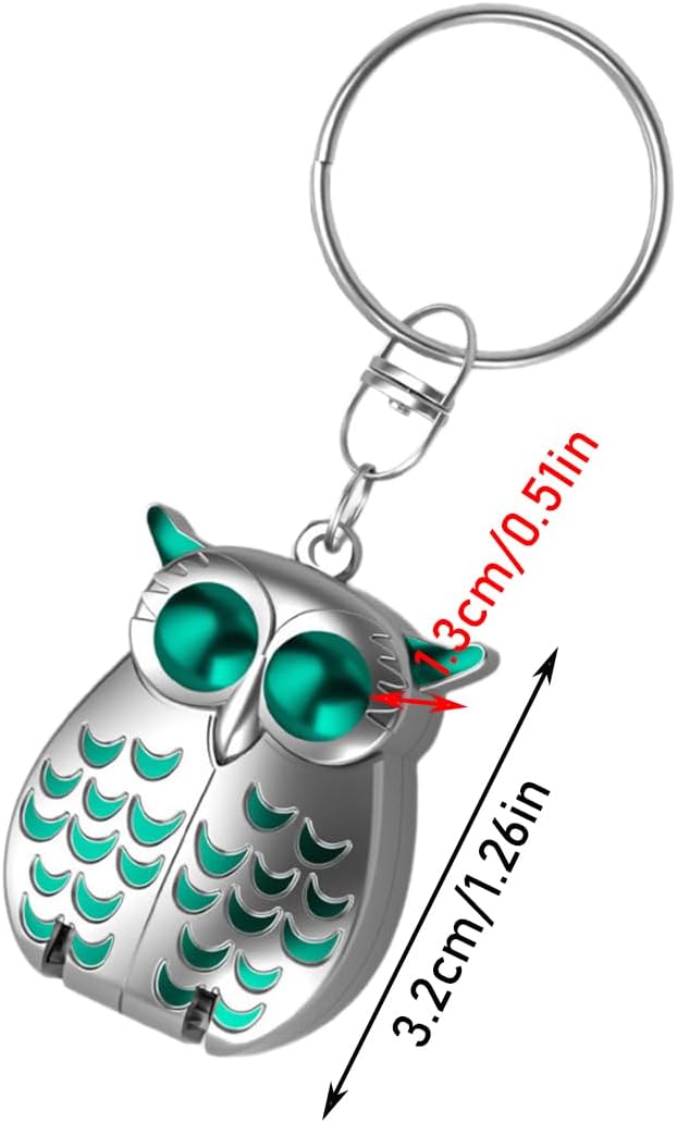 Portable Owl Keychains Nail Clippers, 2025 New 2-in-1 Foldable Owl Nail Clippe with File, German Professional Stainless Steel Small