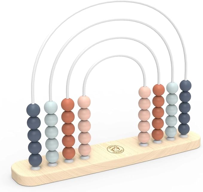 Speedy Monkey Wooden Roller Abacus Toy, Colorful Beads, Develops Hand-Eye Coordination, Color Recognition & Creativity, Smooth Sliding on Stainless Steel Rods, Non-Toxic Paint, Ideal for Kids