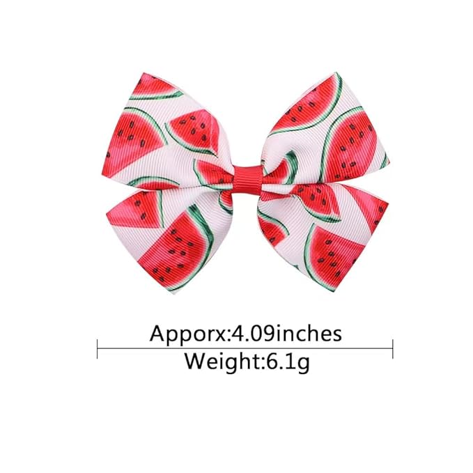 Fruit Hairpin Watermelon Bow Hair Clips Non Slip Hair Clip Fruit Accessories for Women Girls Hair (B6)