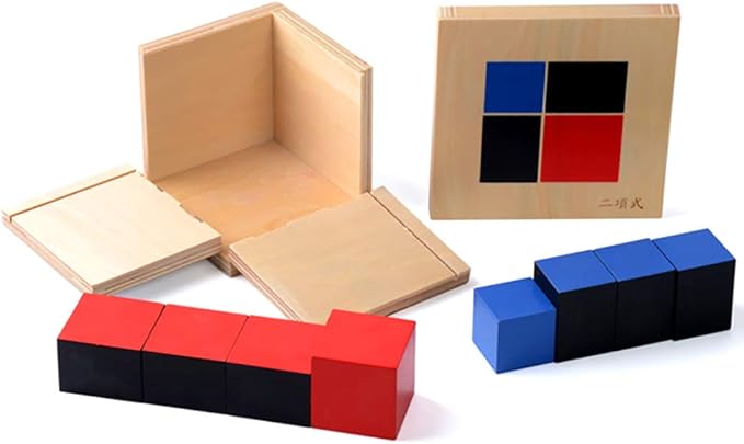 Montessori Binomial Cube,Montessori Math Toys Sensorial Materials for Toddlers,Kids