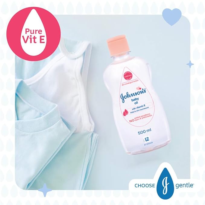 Johnson's Baby Oil with Vitamin E (500Ml)