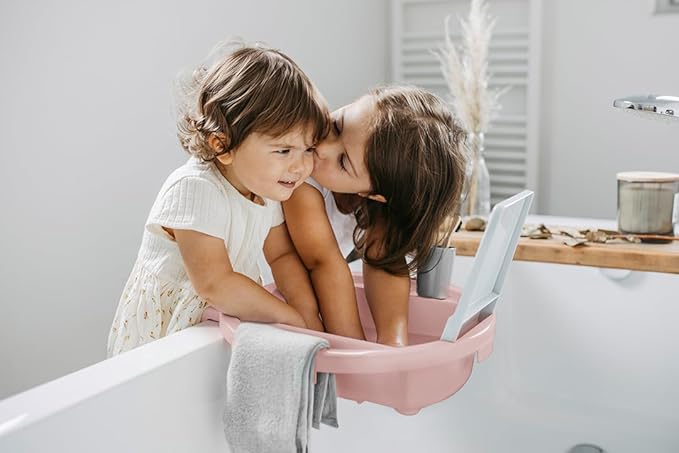 Rotho Babydesign Kiddy Wash Children's Washbasin, to be Attached to The Edge of The Bathtub, 38.7 x 38.2 x 10 cm,