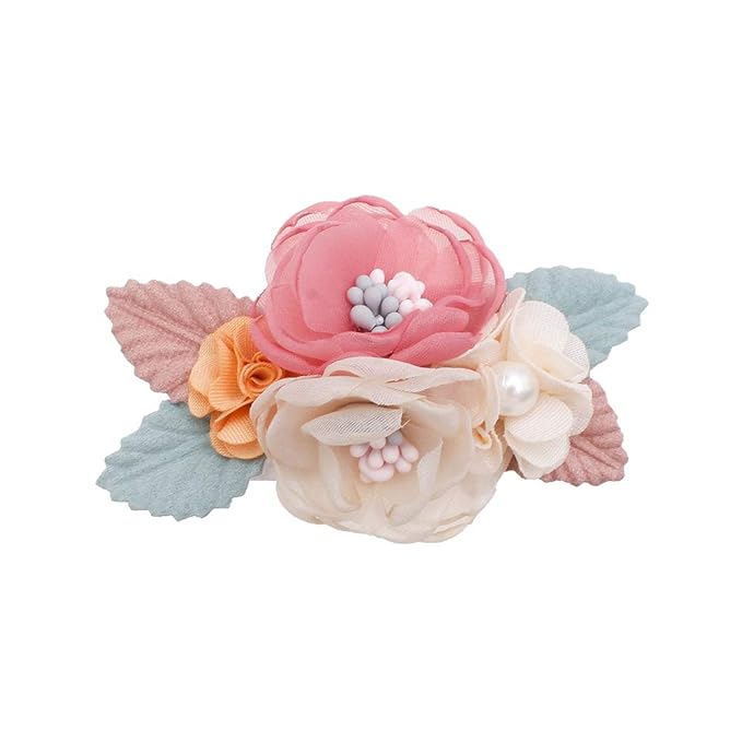 Flower Hair Clips Set-Cherrboll 3pcs Floral Hair Bow Accessories for Baby Girl Toddles Teen Gifts