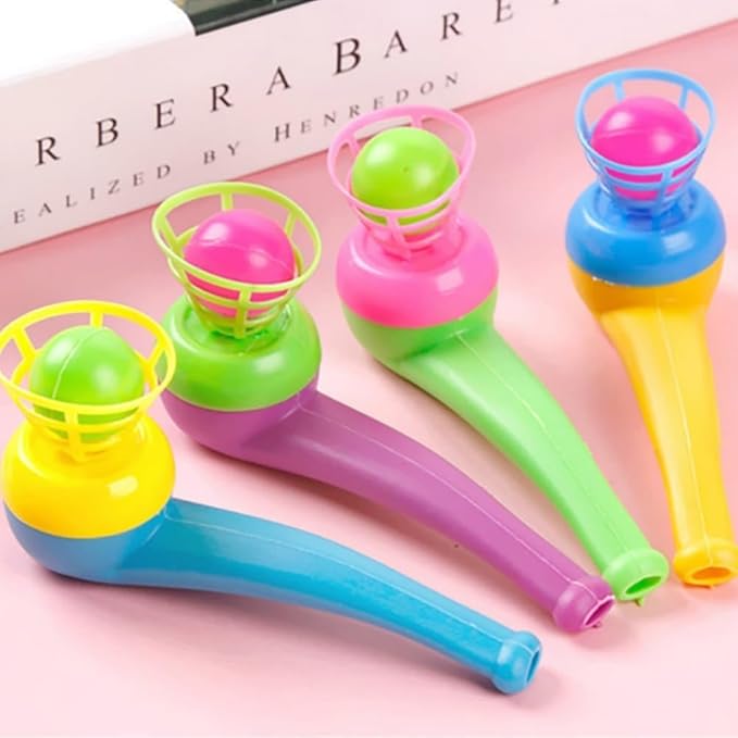 3Pcs Ball Blowing Game Set, Floating Ball for Birthday PartyBalance Game,Bubble, Random Colors