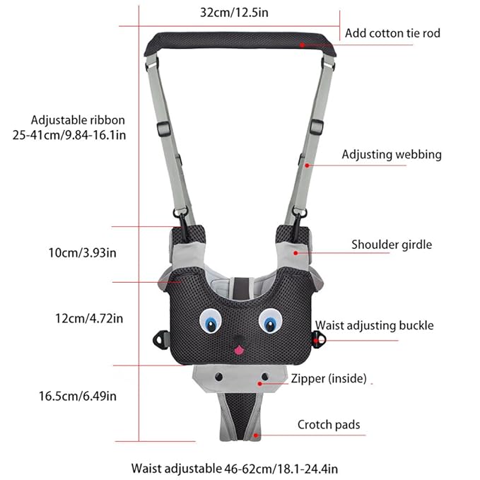 Baby Walking Harness - Toddler Walker Harness Adjustable Assistant Belt - Handheld Kids Walker Helper - Infant Learning Walk Support Assist Trainer Tool for 8-24 Month Old (Chicken)