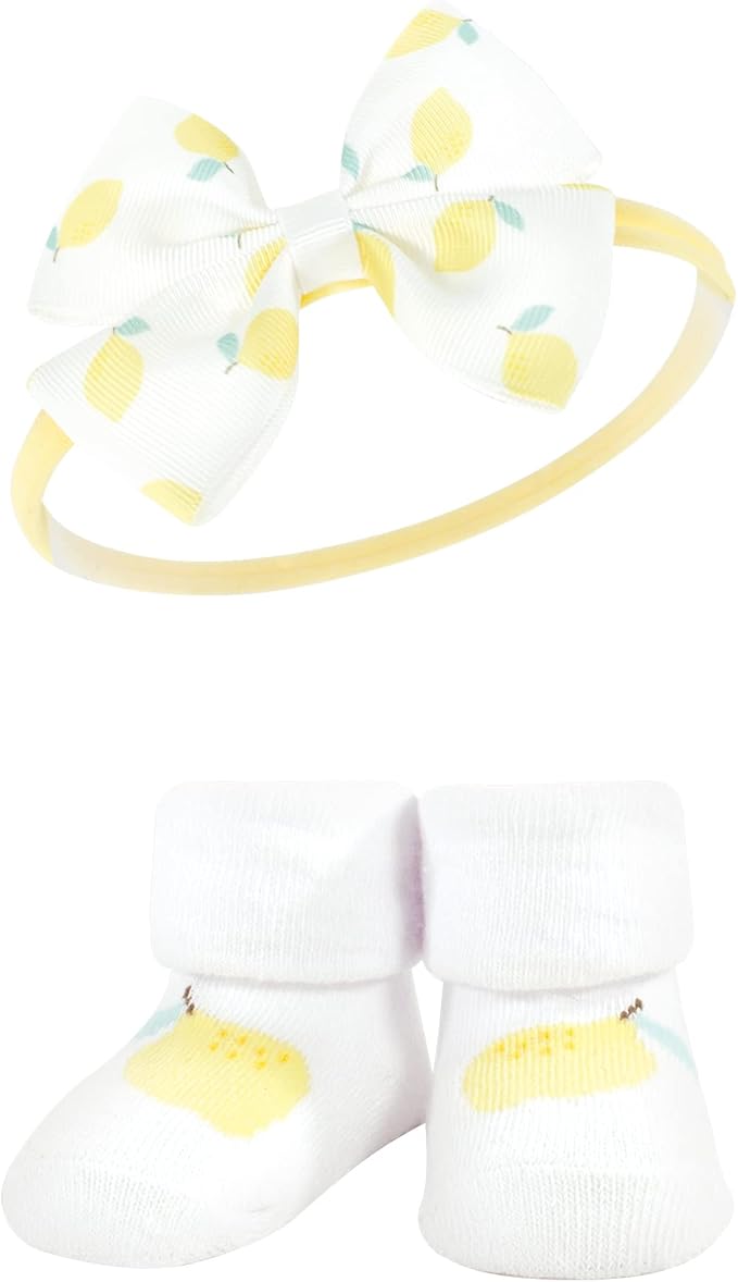 Hudson Baby Girl's Headband and Socks Giftset