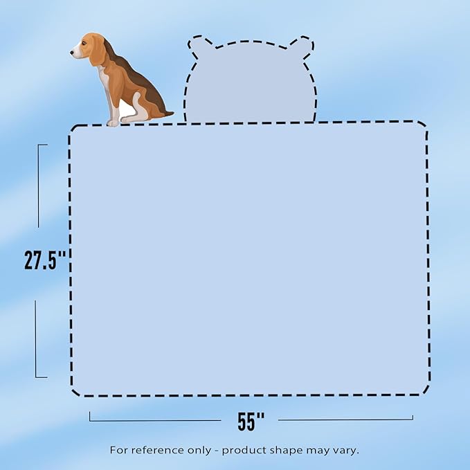 Toddler Baby Bath Towel with Hood 27.5"X55" Ultra Absorbent Soft Cozy Comfort Bathrobe Blanket, 0-6 Years Infant Shower Towel for Girls & Boys(Sky Blue)