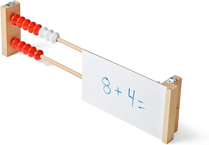 hand2mind-93440 20-Bead Giant Magentic Rekenrek Colored Abacus, for Kids, Wooden Counting Math Manipulatives, Learn Counting and Numbers (Set of 1)