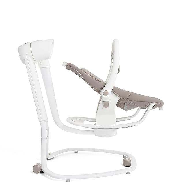 Joie Miso 2-in-1 Baby Swing & Rocker– Dual Motion Swing & Portable Rocker with 6 Speed Settings, Soothing Vibration, and 3 Recline Positions – Softglow Dimmable Light (Walnut)