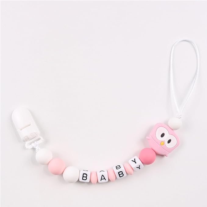 Personalized Pacifier Clip Customized Pacifier Clip with Custom Name Custom Pacifier Clip Holder with Name