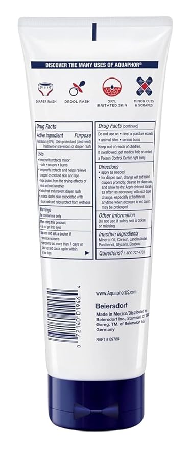 Aquaphor Baby Healing Ointment Advanced Therapy 7 Ounce Tube (Pack of 6)