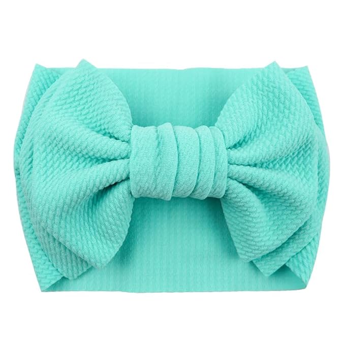 Bows for Baby Girls Headband, Newborn Bows Headbands Baby Hair Bows Hairbands Hair Accessories.(FD104-Mint Peach)