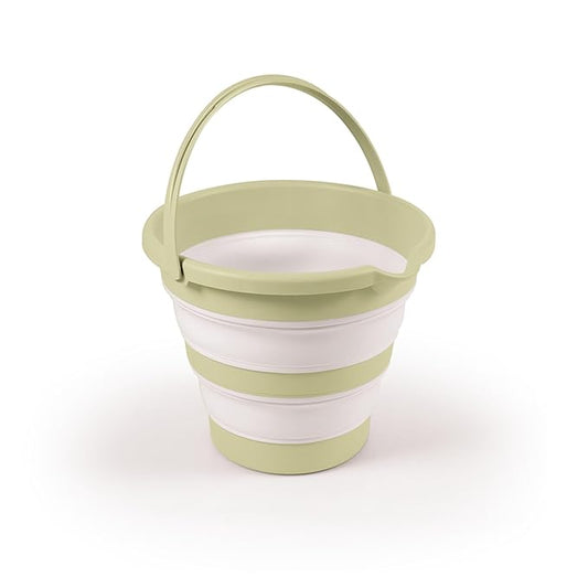 DOLU Foldable Baby Bath Bucket, Compact Toddler Wash Tub, Portable and Space Saving Design Ideal for Ages 6 Months and Older, Green