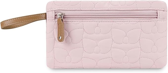 MOMIGO Teething toys Bag - Baby Pacifier Bibs Organize storage Pouch Cover bags for Travel Outdoor (Pink)