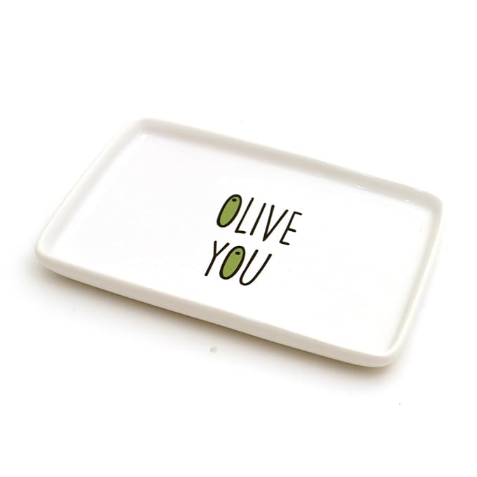 Olive Oil Dipping Dish, Olive You, Ceramic, Lennymud by Lorrie Veasey