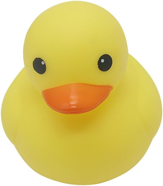 MYLIFEUNIT 4 inch Yellow Rubber Bath Ducks for Child (Pack of 2)