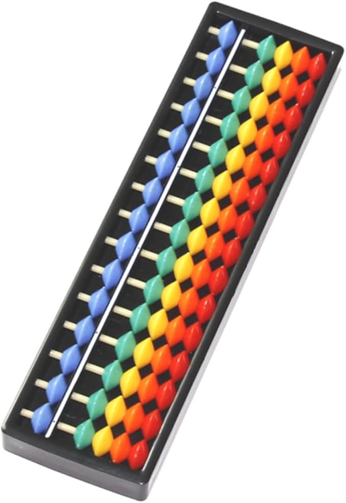 3pcs Colorful Plastic Abacus with 15 Rows, 5 Beads for ’s Mental Arithmetic, Lightweight Educational Portable Math Learning Tool, 3 Pieces per Pack