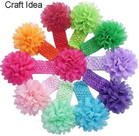 YYCRAFT Elastic Crochet Headbands for Newborn Infant Toddler Baby Girls Skinny Hair Bands Accessories