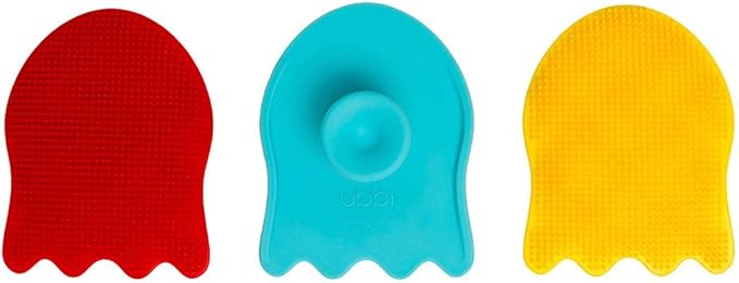 Ubbi Baby Cradle Cap Brush Silicone Brush Set, 3 Pack Soft Newborn & Infant Scalp Brushes for Gentle Bath Cleaning, BPA Free, Exfoliating Baby Bath Accessories