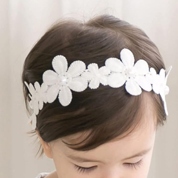 Bethynas Baby Girls Cute Bow-knot Headband Soft Lace Floral Hairbands Newborn Infant Toddlers Kids Hair Accessories (Style 9)
