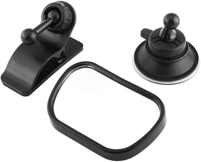 Aramox Baby Mirror,1Pc Adjustable Car Baby Child Back Seat Rear View Safety Mirror With Suction Cup Clip Black