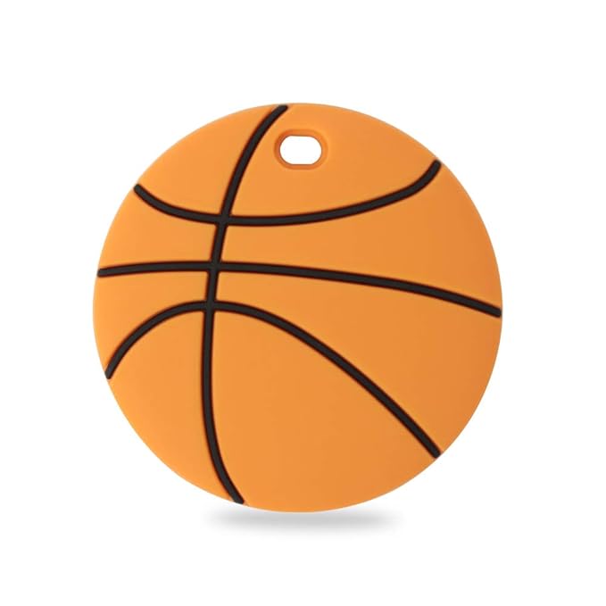 Sports Ball Series Baby Teething Toys,Food Grade Silicone Chew Teether for 3 Months+ Infant Boy and Girl,Toddler Sensory Chewing Teether,BPA Free (Basketball)