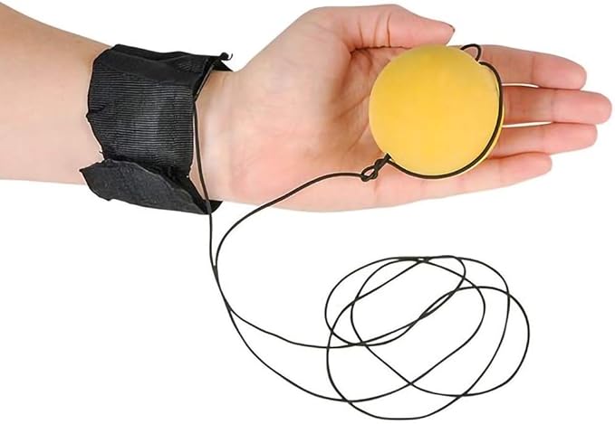 ArtCreativity Foam Return Balls Set of 4 – 2.25" Durable Rebound Balls with String, Assorted Colors, Fun Wrist Ball Toys for Kids, Party Favors, Carnival Prizes, Gifts for Boys & Girls, Indoor Play