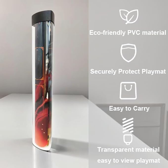 6 PCS Playmat Tube Prism-Shaped Playmat Tube for MTG playmat ygo playmat DTCG playmat Will Not Roll Off Surface