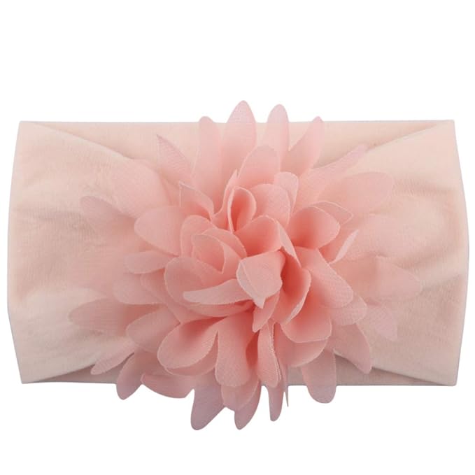 Toptim Baby Head Wrap Chiffon Flowers Newborn Infant Soft Nylon Headbands