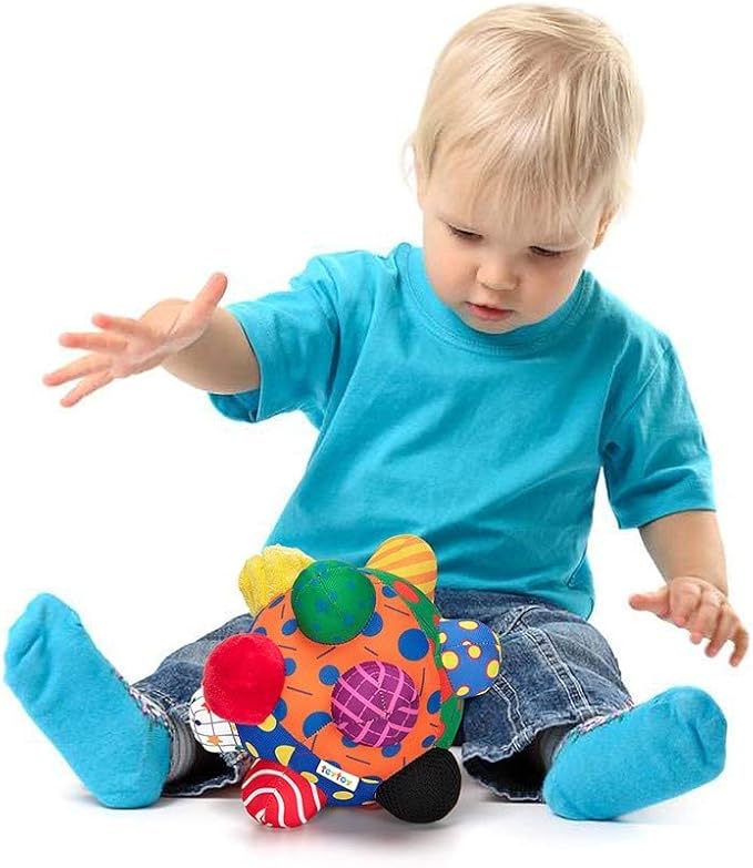 Baby Music Shake Dancing Ball Toy,Developmental Bumpy Ball Sensory Soft Toys,Easy to Grasp Bumps Help Develop Motor Skills