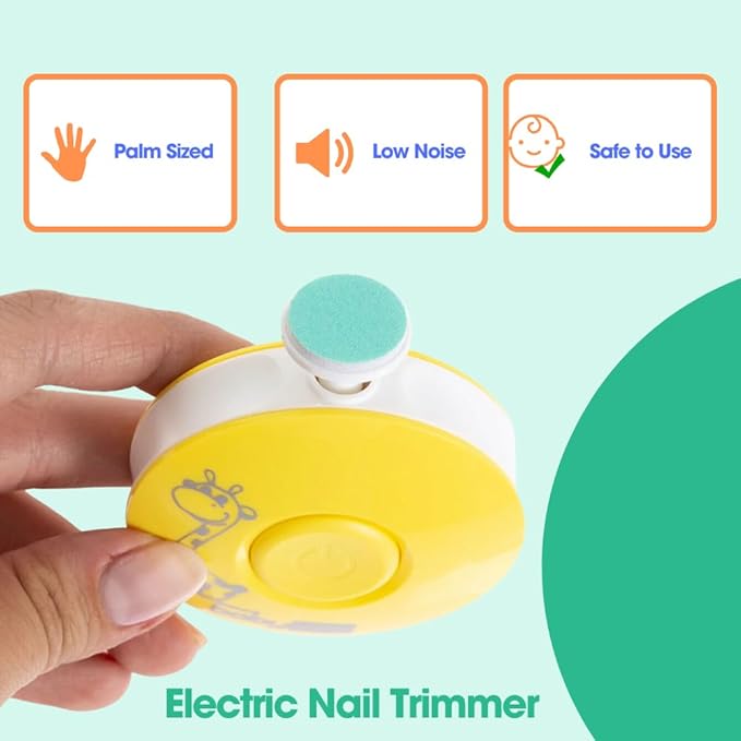 Baby Electric Nail Trimmer, Newborn Baby Nail Clippers, Nail File Baby Grooming Kit Manicure Set for Toddler or Adults, Baby Nail Care